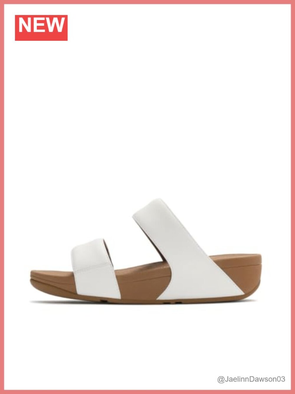 Women's Leather Slide Sandals Slip-On Comfort Wedge